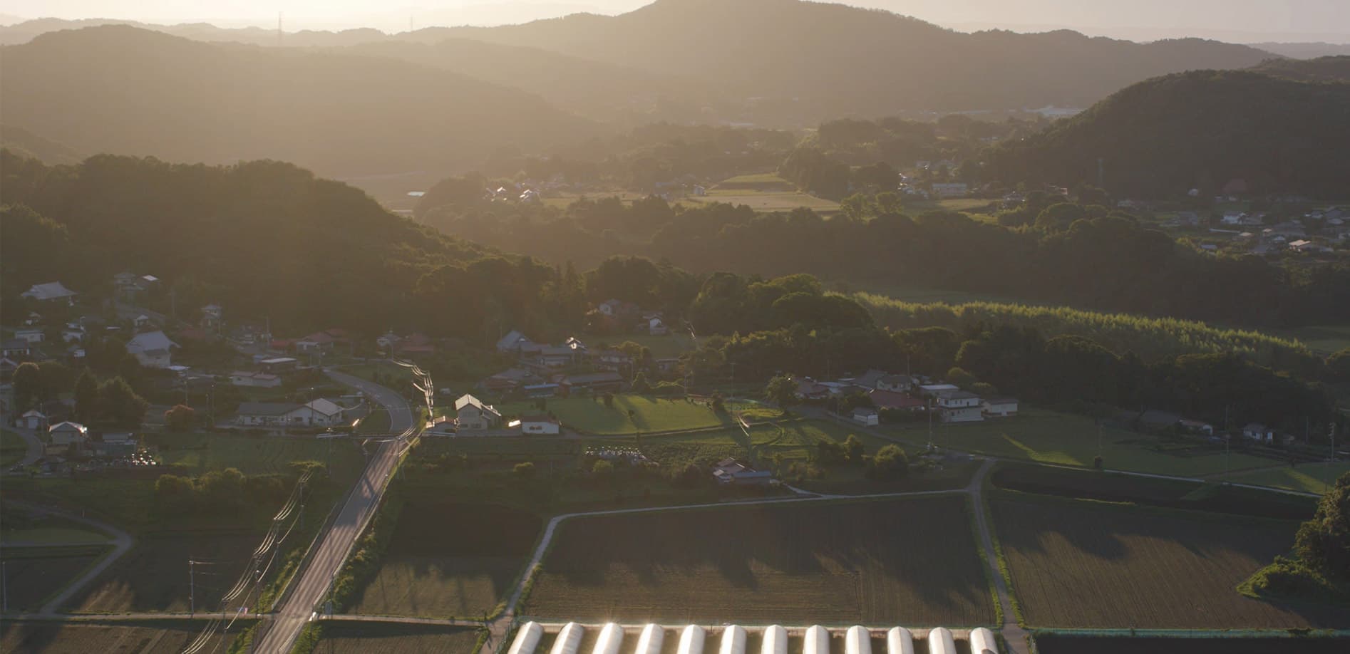 鎌倉山の暁光、田園風景と共に_8K