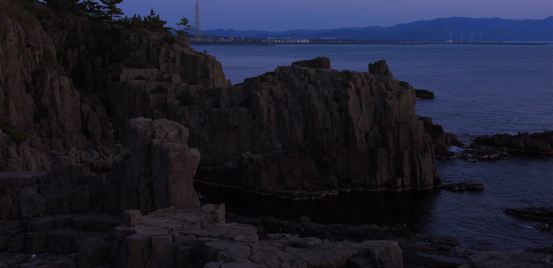 福井 東尋坊の夕日_8K
