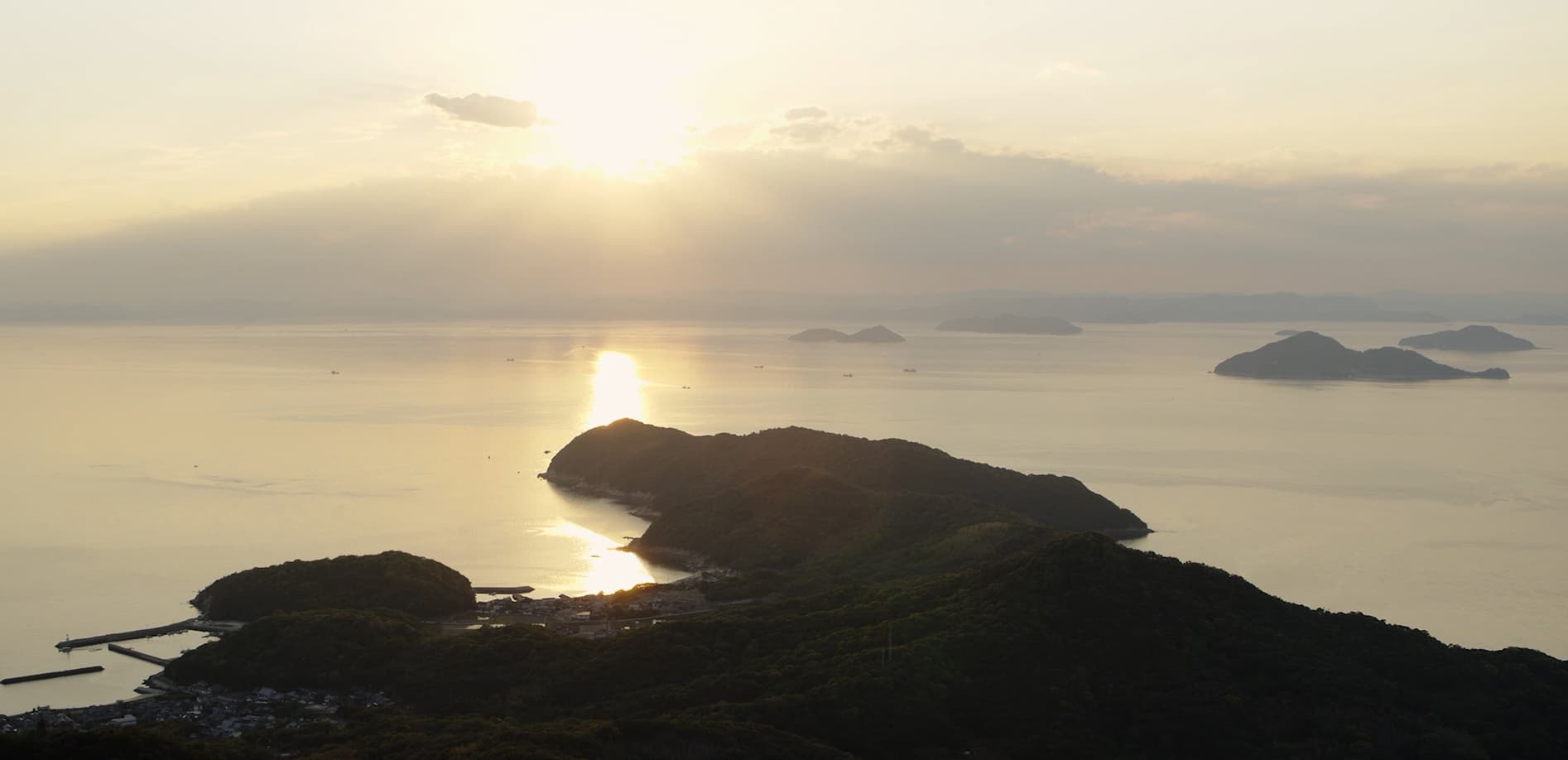 香川 紫雲出山 瀬戸内の夕景_8K