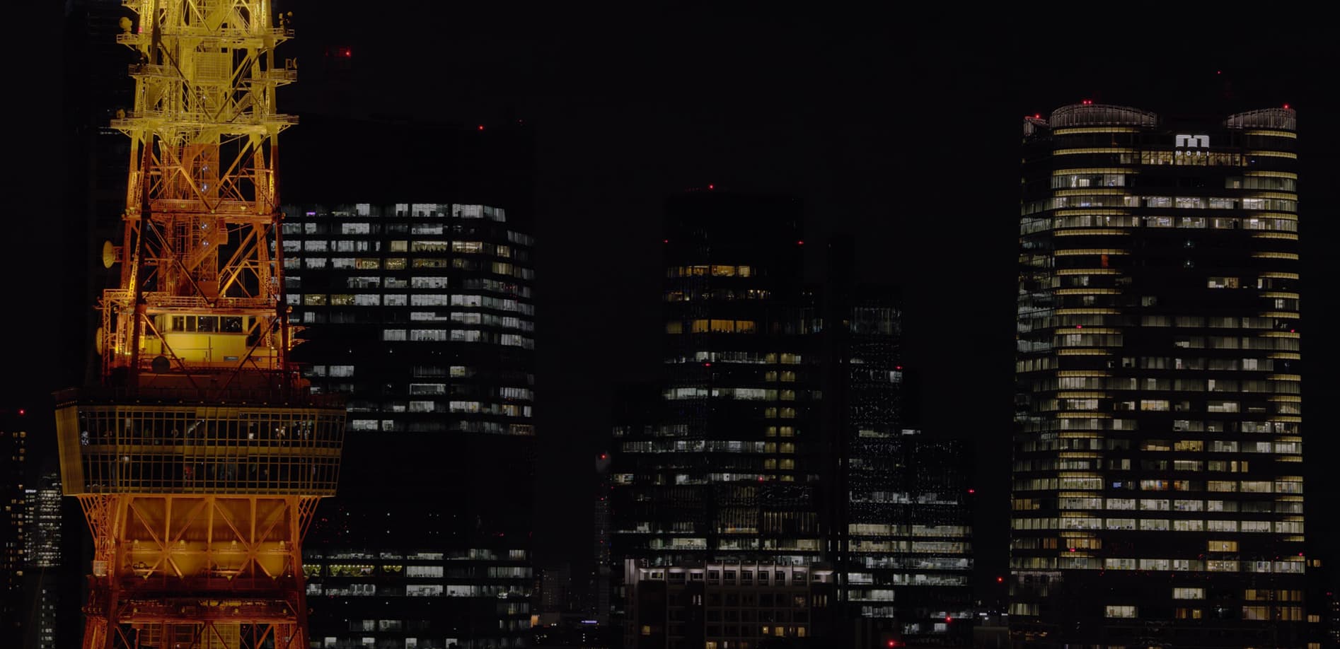 都心の夜景 東京タワー_8K