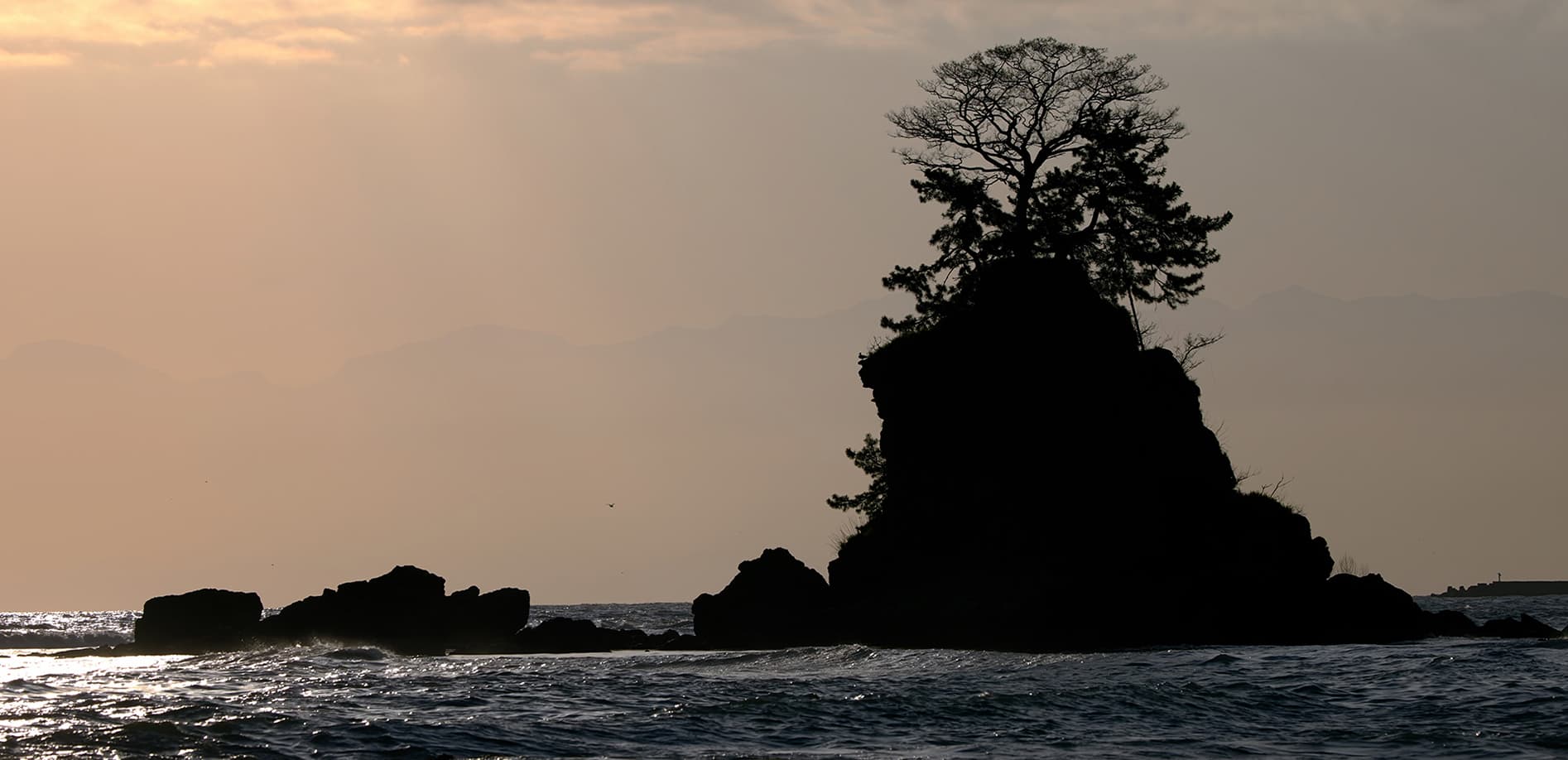 雨晴海岸の夜明け